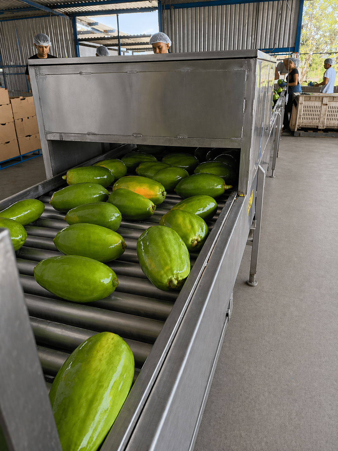 Clasificación de papaya en empaque — Viva Papaya